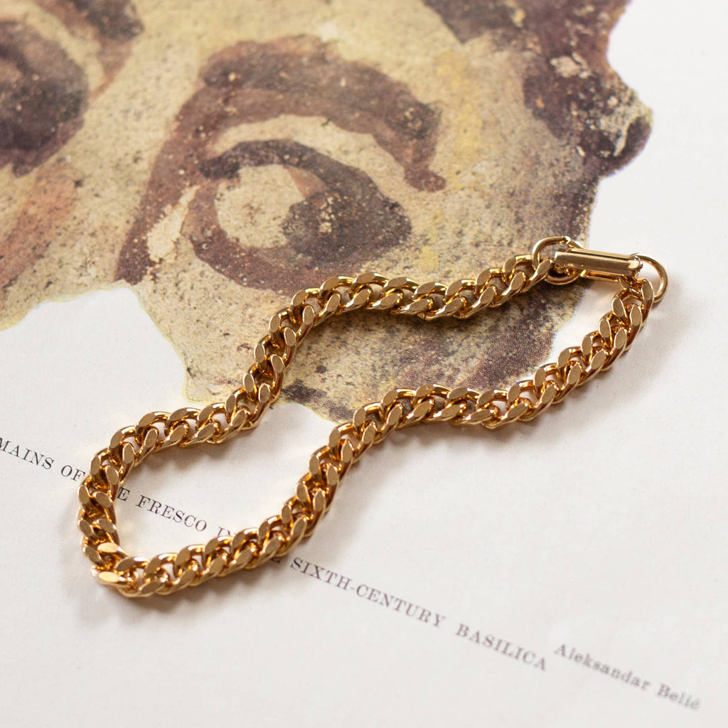 Vintage Gold Curb Chain Bracelet by Kindred Objects