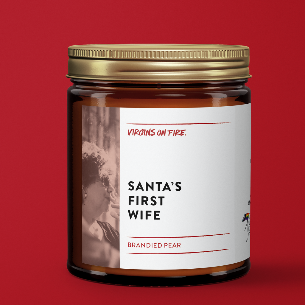SANTA'S FIRST WIFE (Brandy & Pear) 🧑🏼‍🎄 Christmas Candle