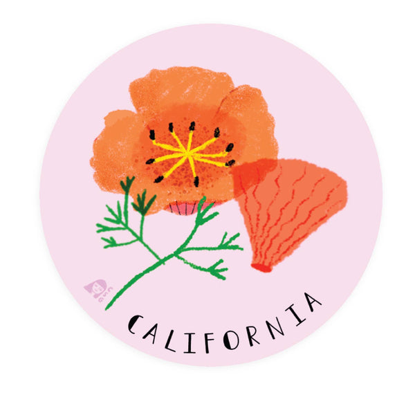 Carolyn Suzuki - Cali Poppy - Die Cut Sticker