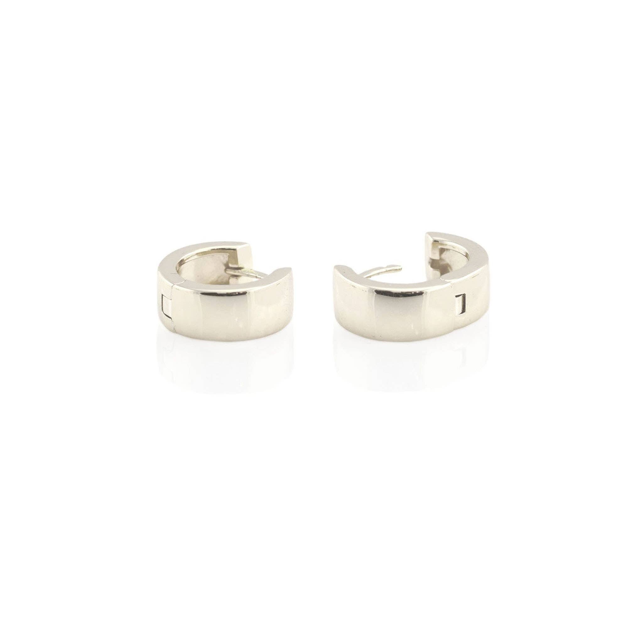 Kris Nations Wide Huggie Hoop Earrings in 18K Gold Vermeil