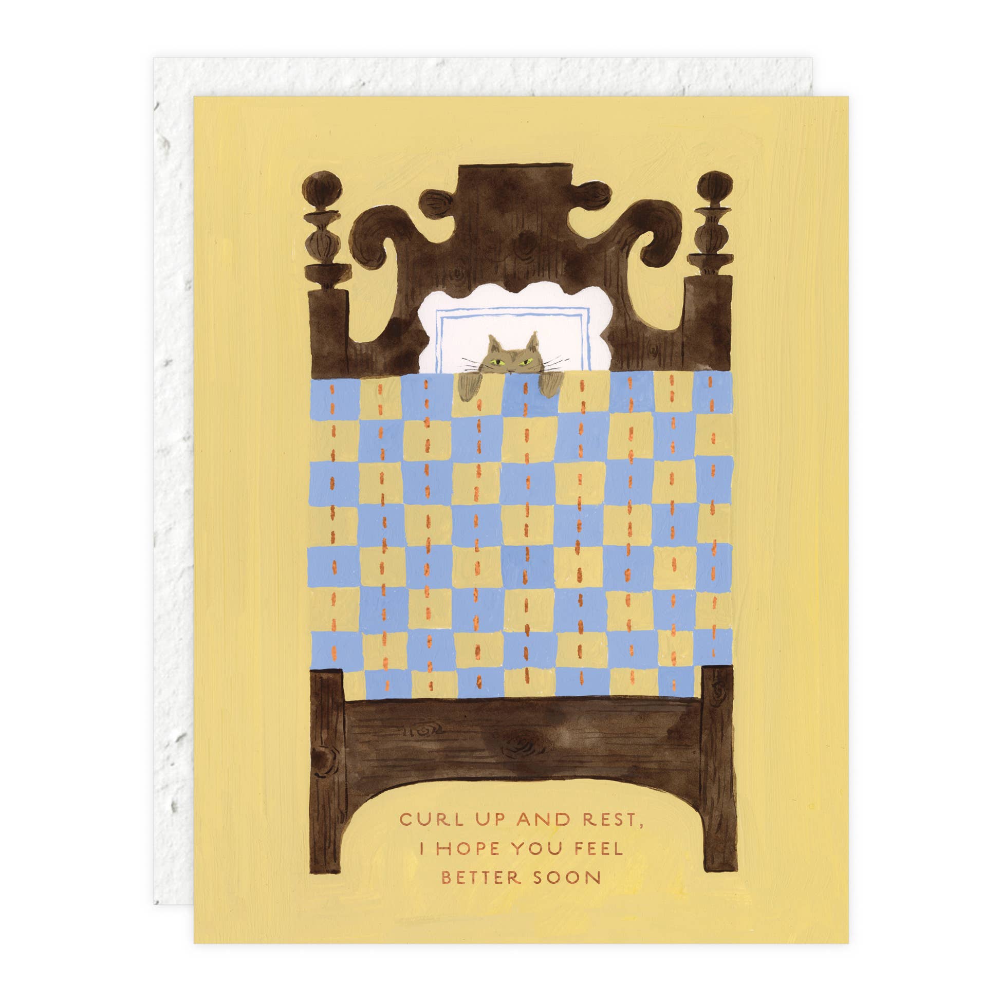 Seedlings - Cat Nap - Get Well Card