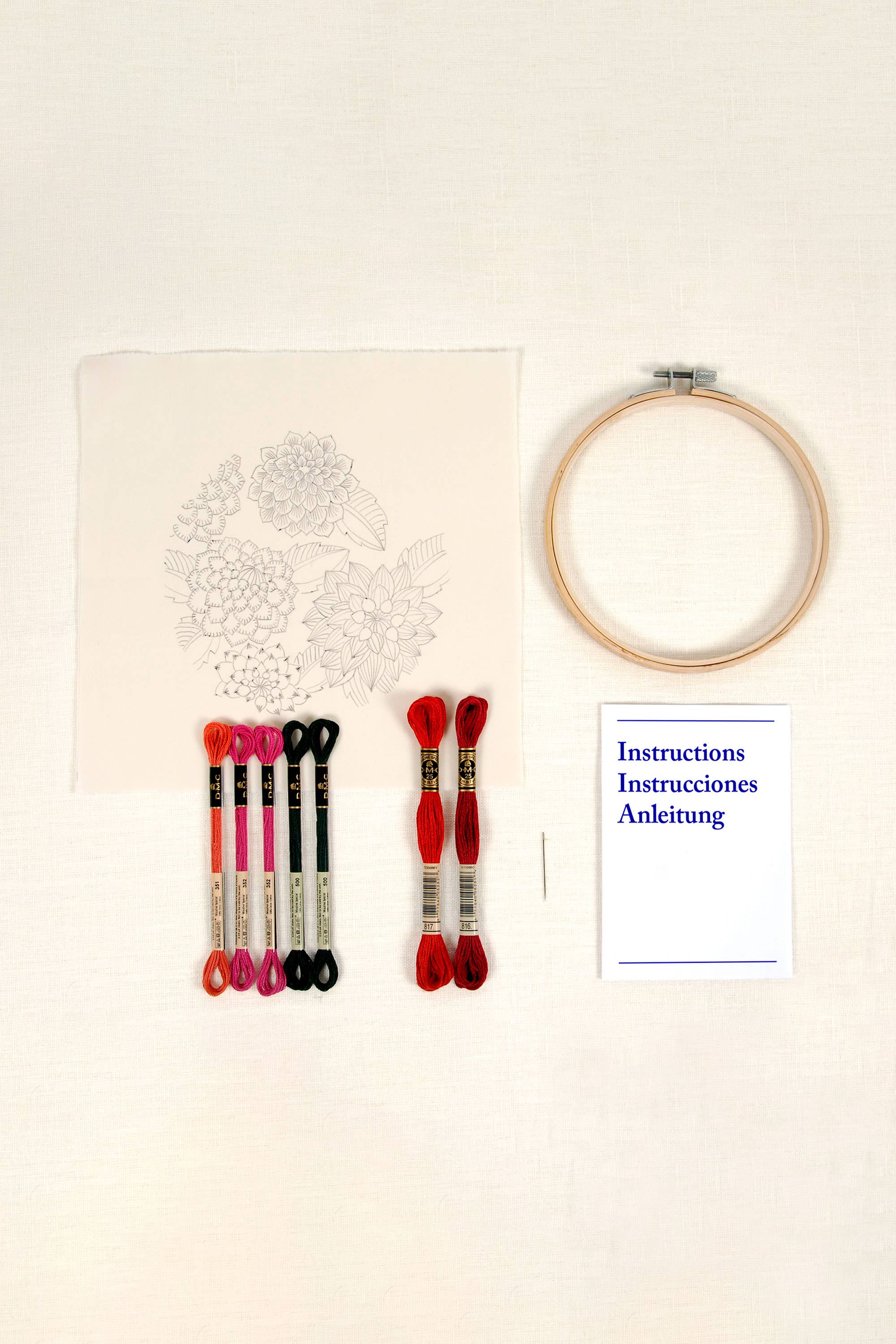 Modern Dahlia Bloom Embroidery Kit by DMC