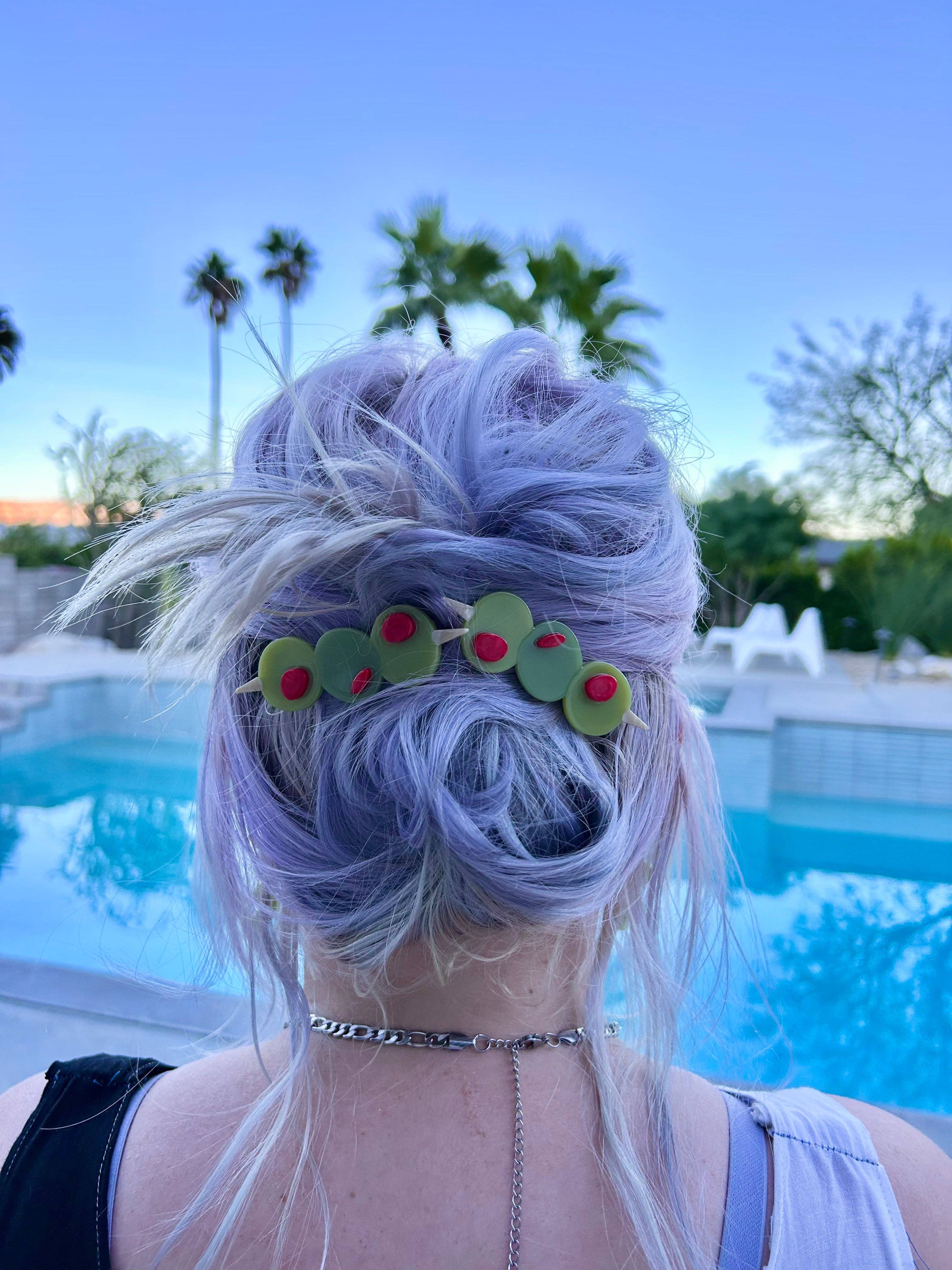 Stuffed Olive Hair Clip Set by The Peach Fuzz