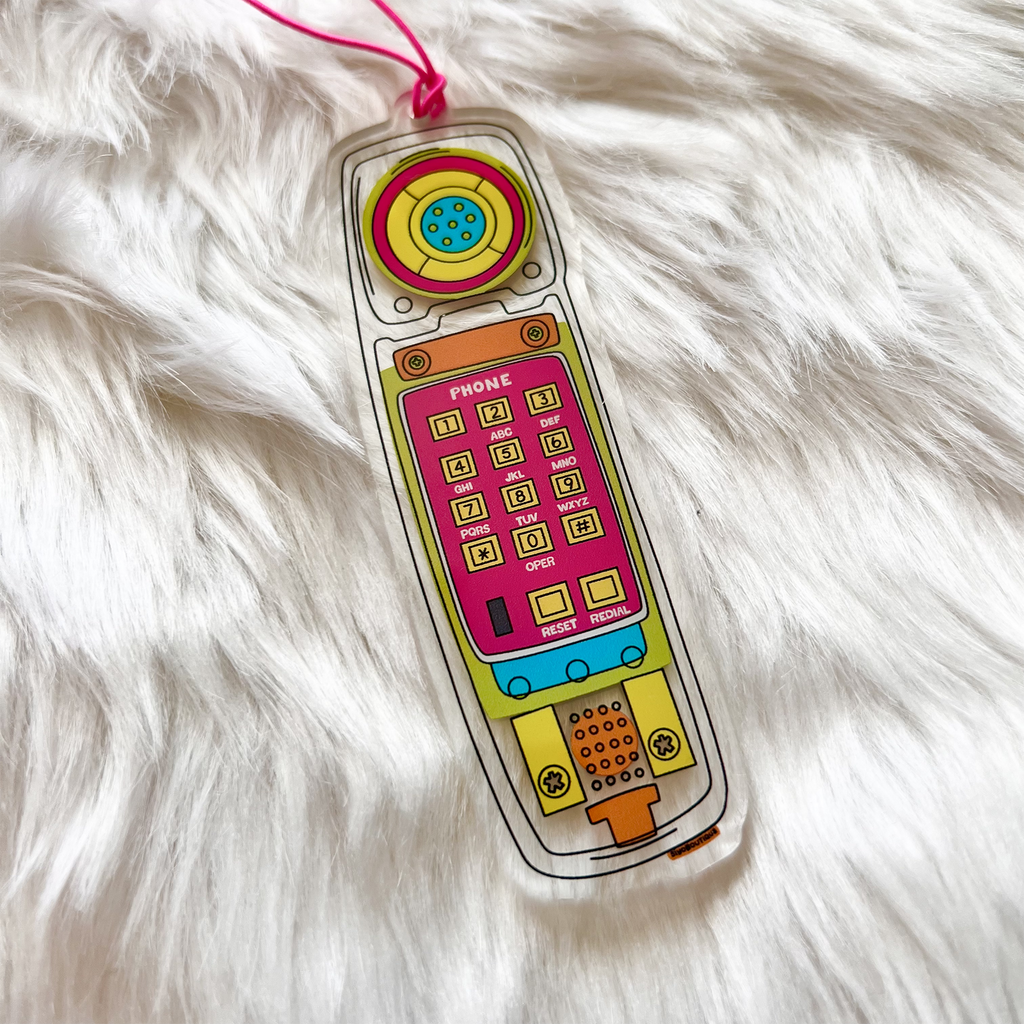 Retro 90s Clear Phone - Acrylic Christmas Tree Ornament by Siyo Boutique