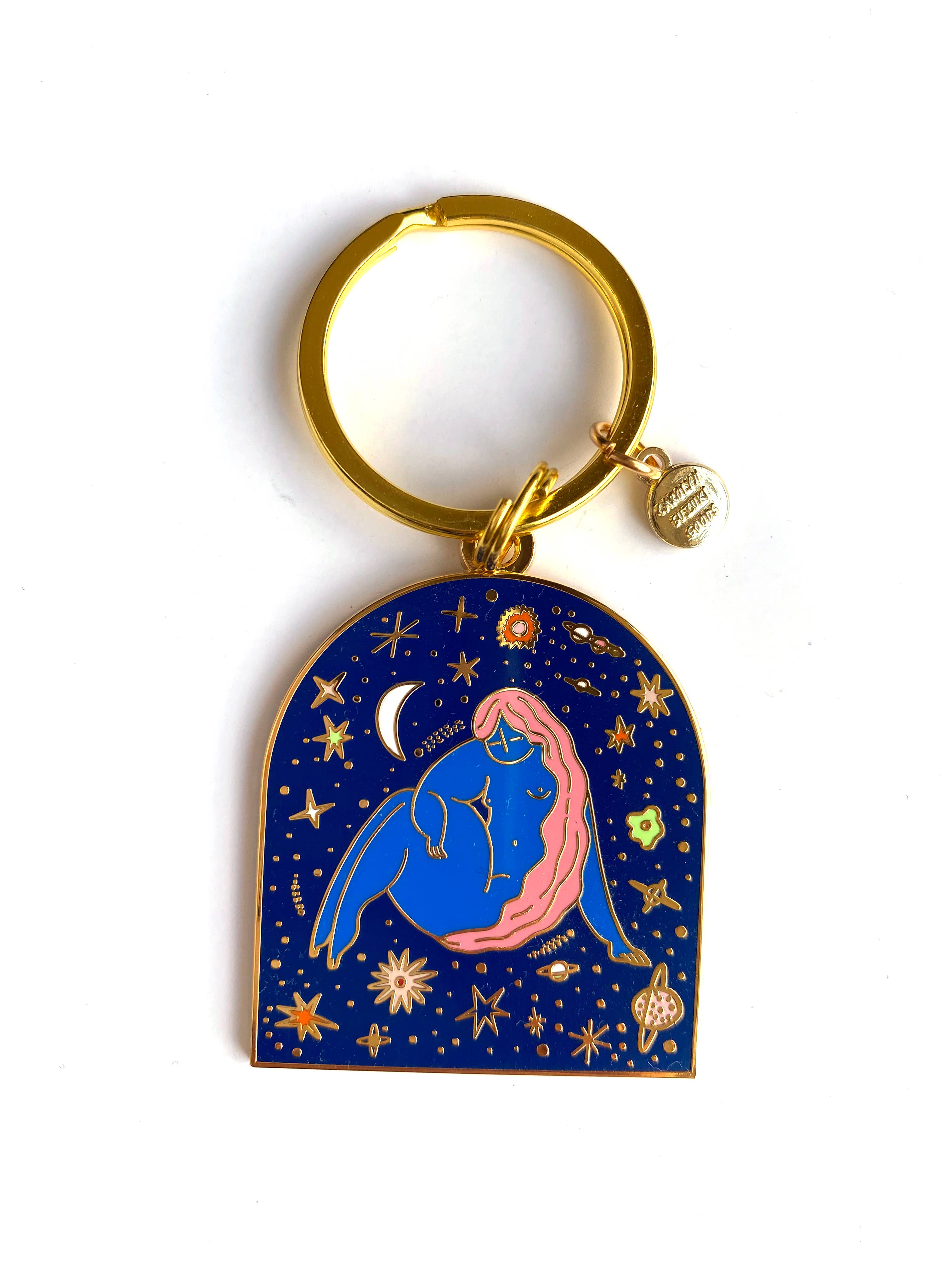 Cosmic Goddess Keychain by Carolyn Suzuki