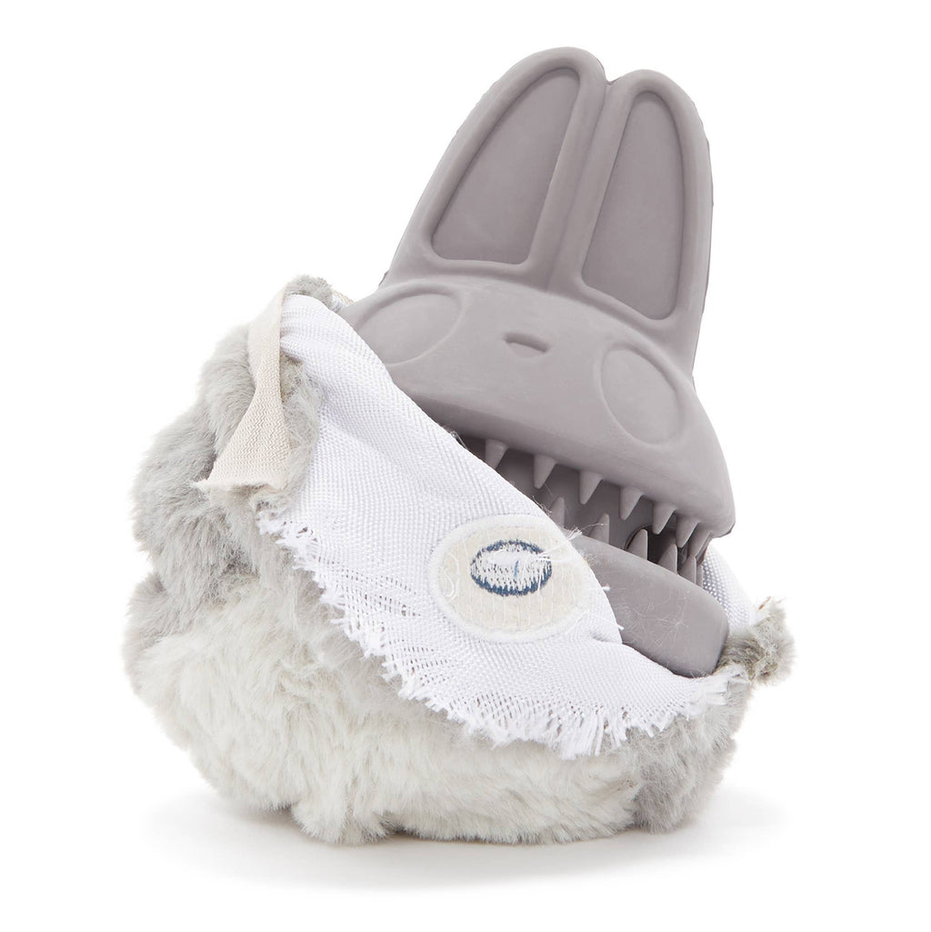 Super Chewer Grey Rabbit Dog Toy M-L