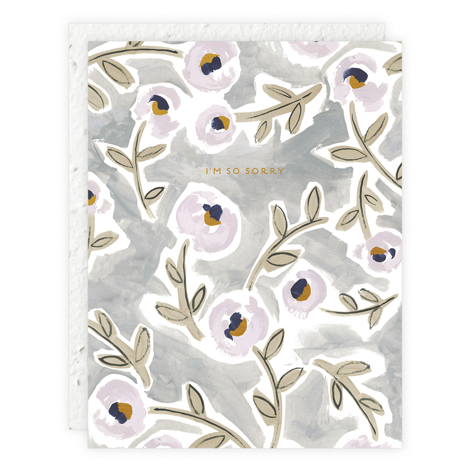 So Sorry Sympathy Greeting Card by Seedlings