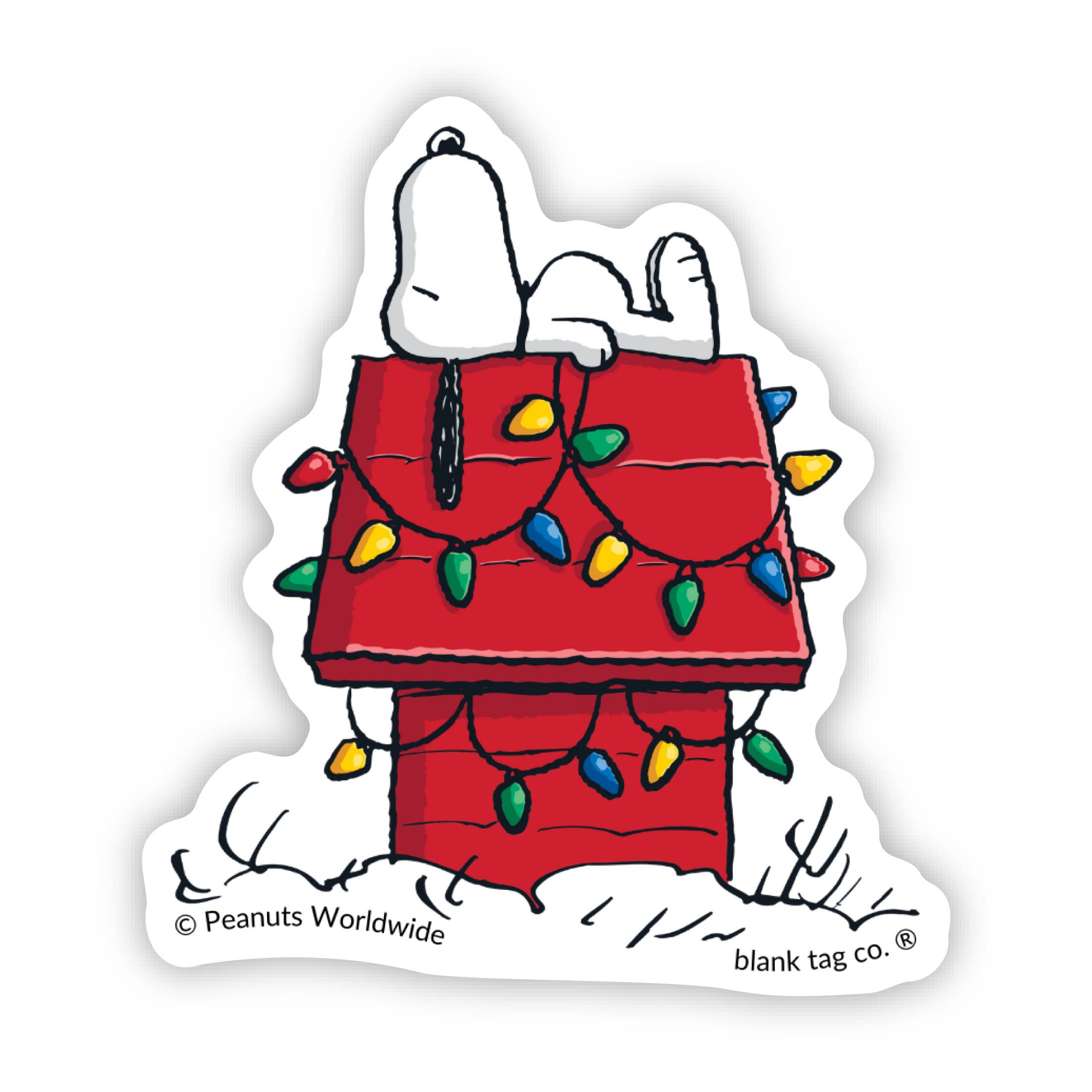 Peanuts® Snoopy On His Doghouse Sticker
