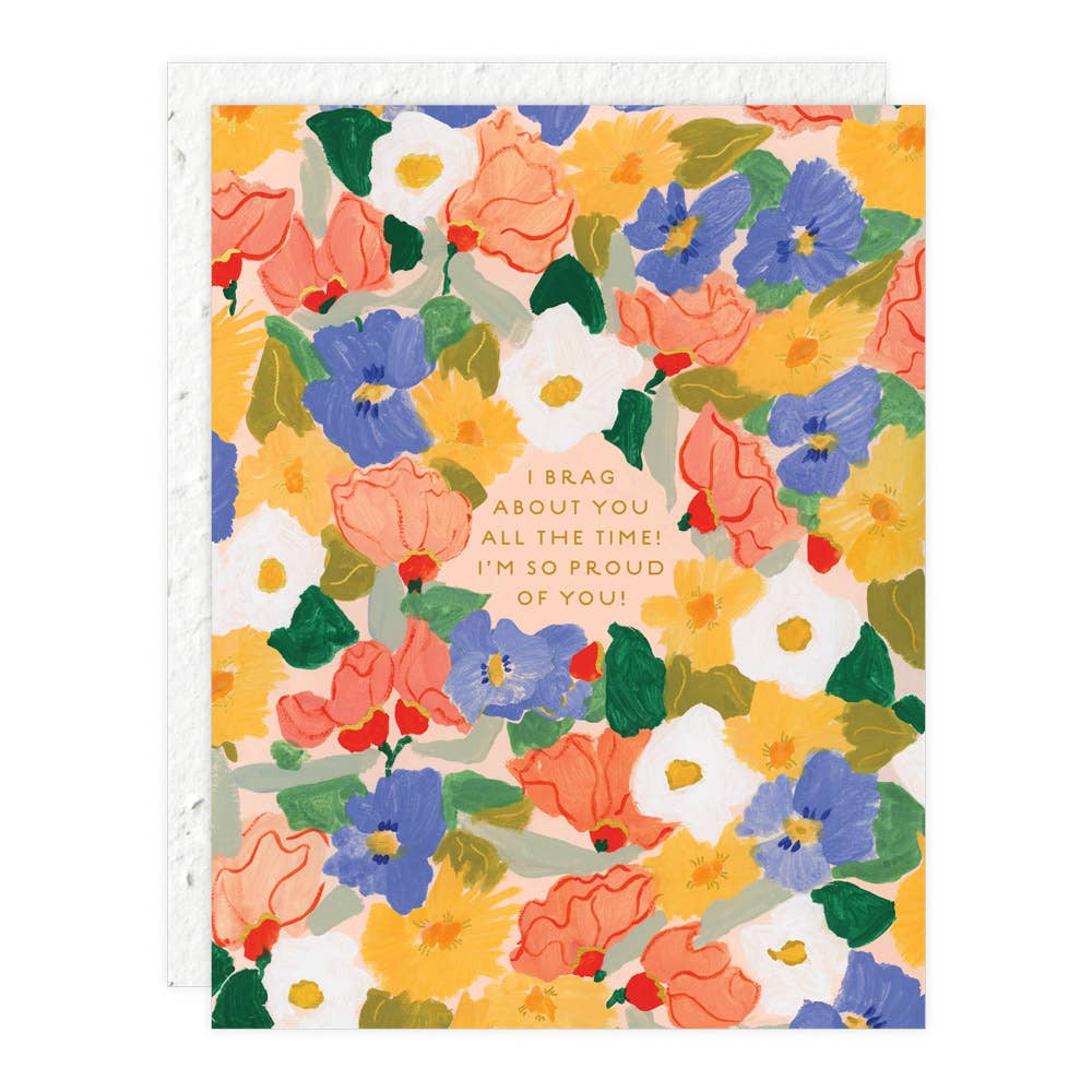 Flower Power Congratulations Greeting Card by Seedlings