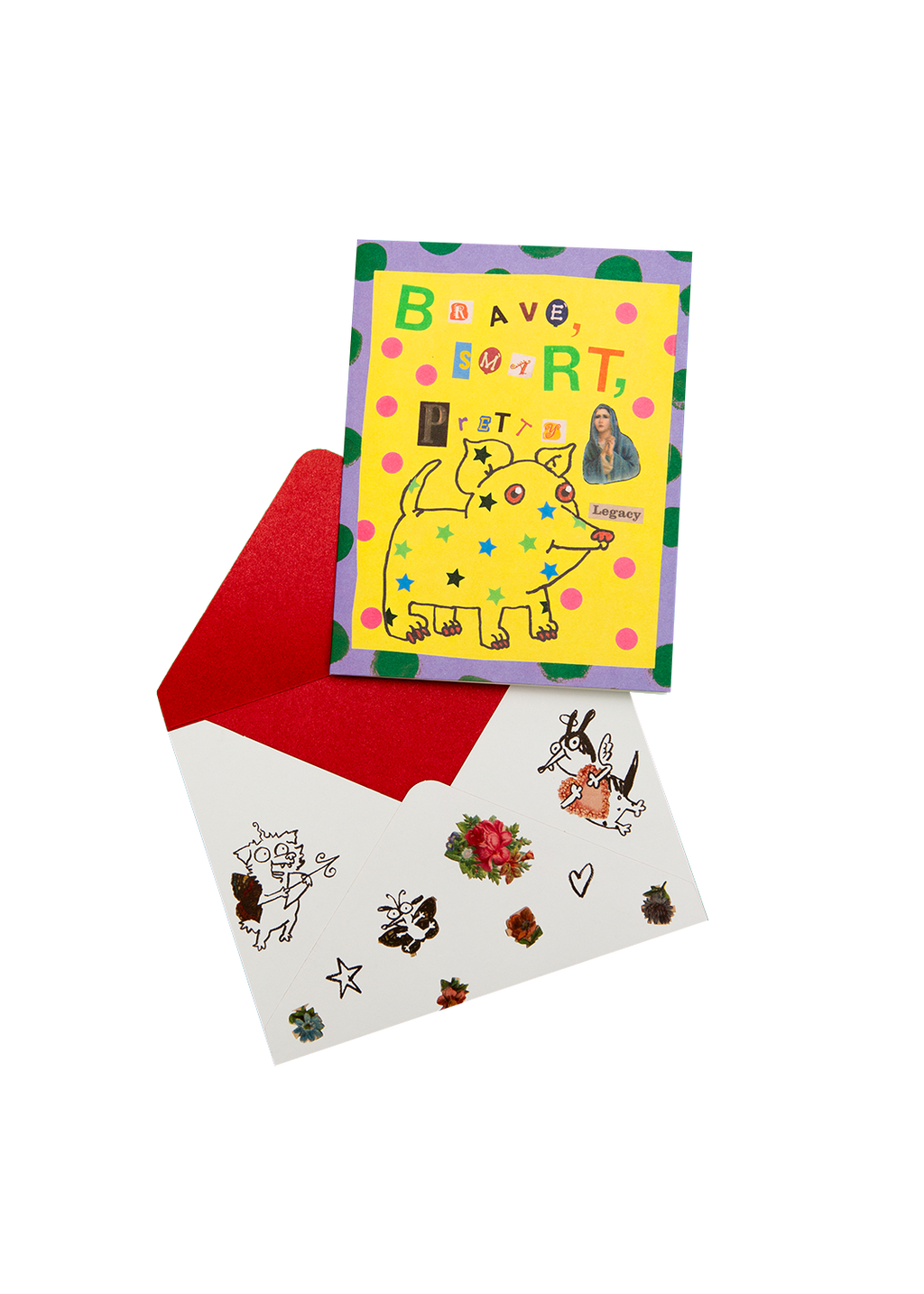 Brave Smart Pretty Greeting Card by Gentle Thrills