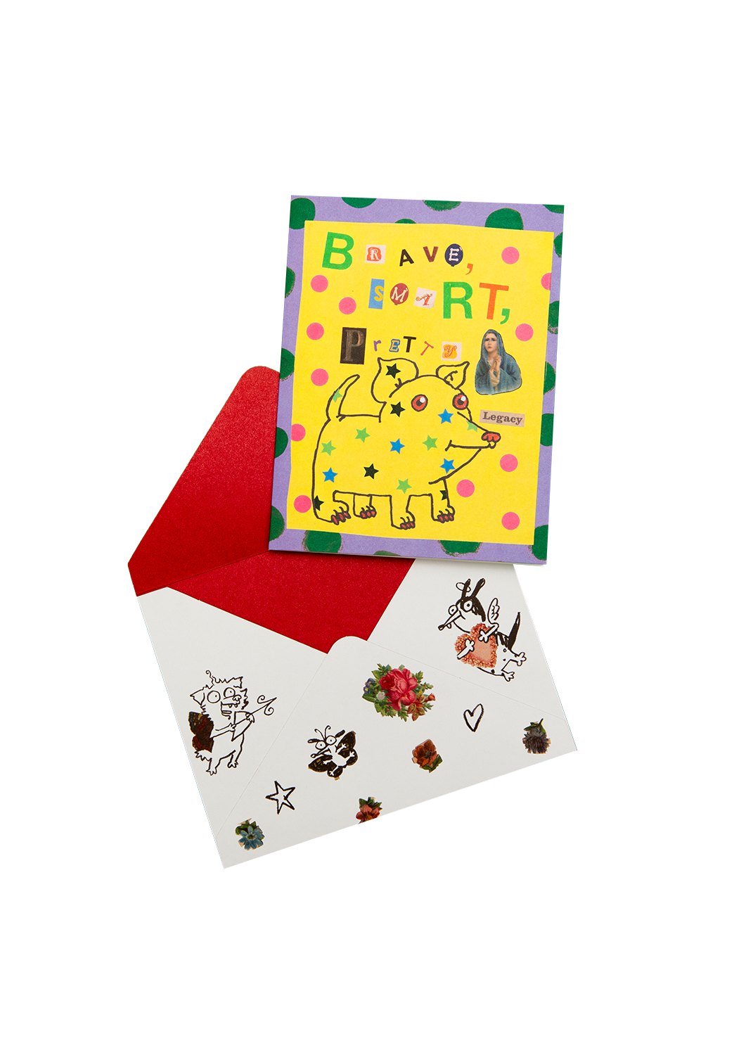 Brave Smart Pretty Greeting Card by Gentle Thrills