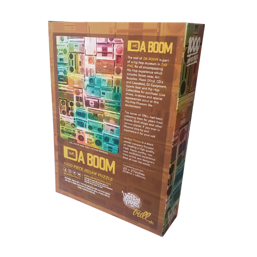 Vintage Boombox 1000 Piece Puzzle by Unified Pieces - DA BOOM