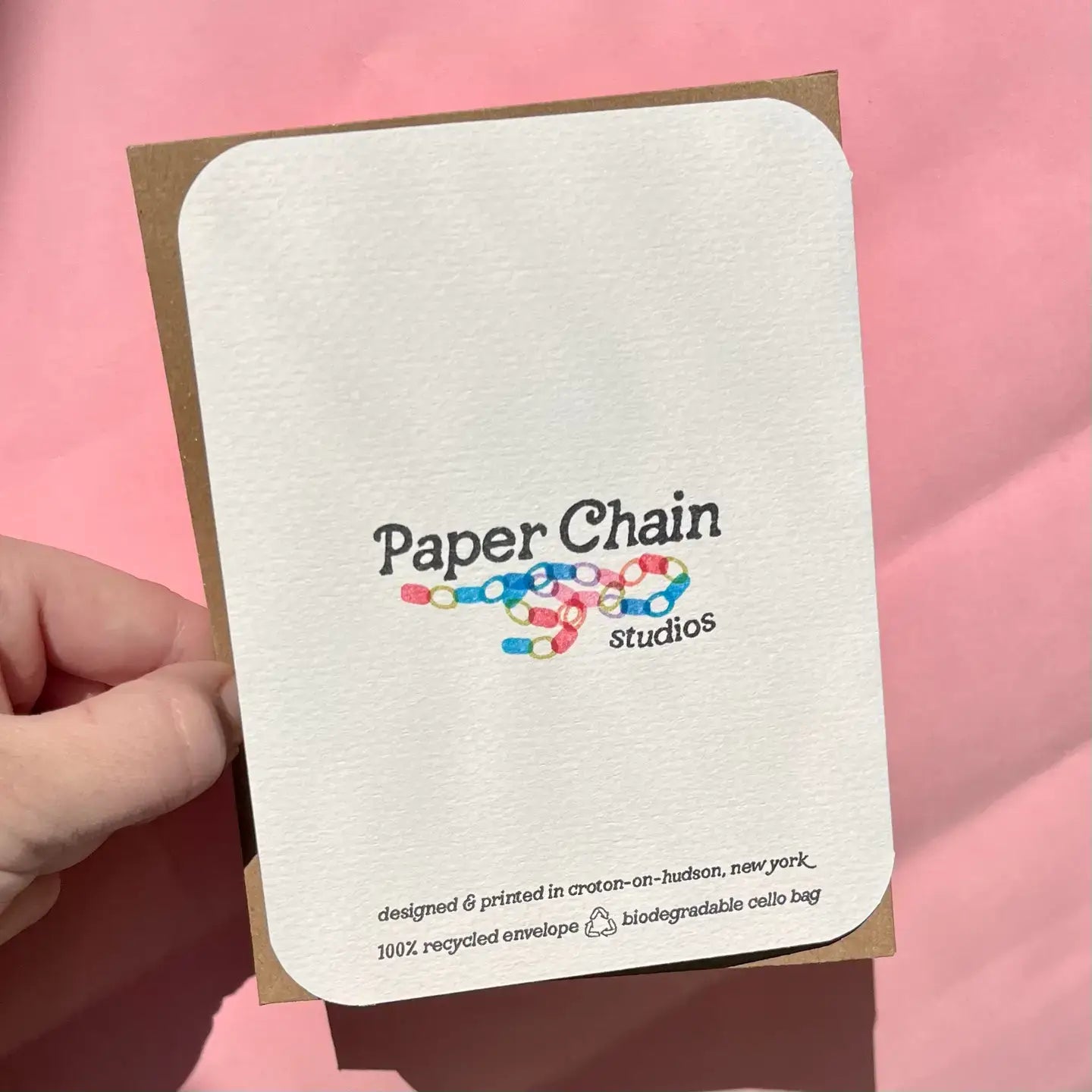 Colorful Thank You Greeting Card by Paper Chain Studios