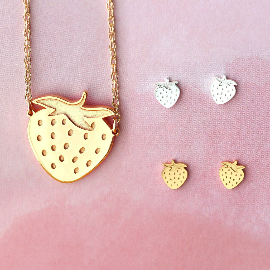 Strawberry Stud Earrings by Kris Nations