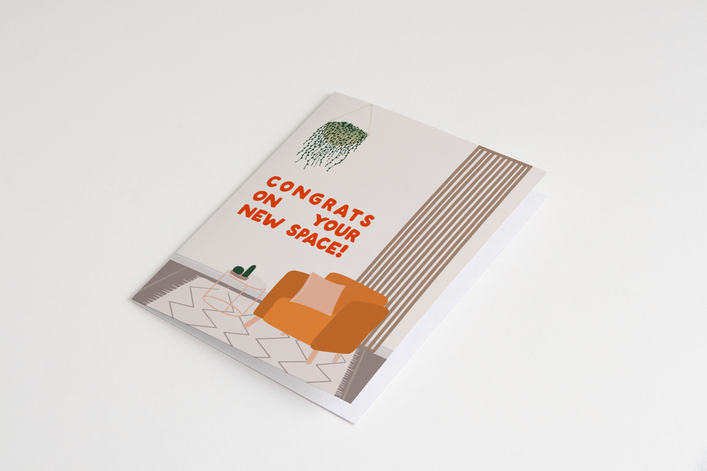 New Space Housewarming Greeting Card by Bon Femmes