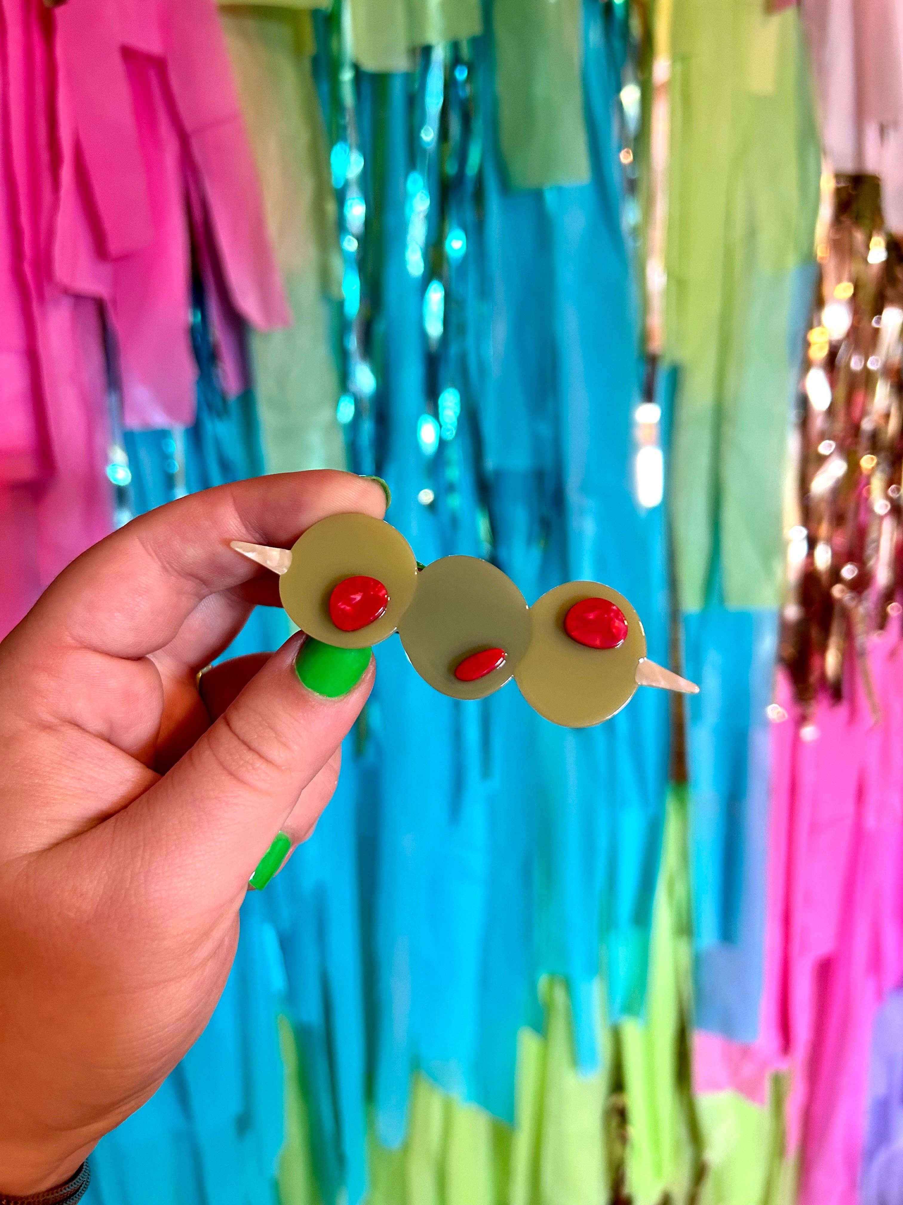 Stuffed Olive Hair Clip Set by The Peach Fuzz