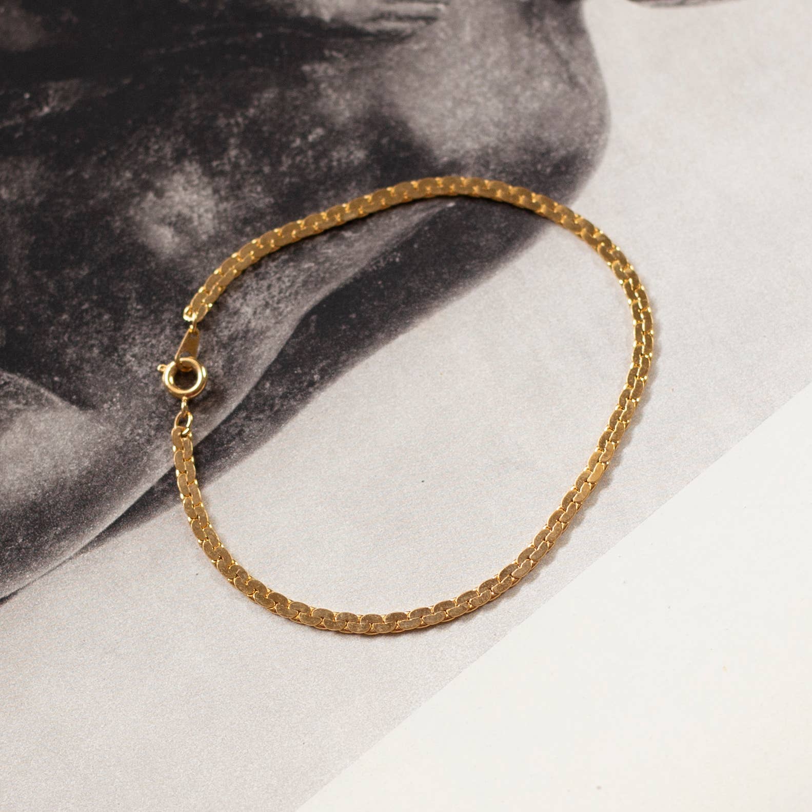 Vintage Gold Snake Chain Bracelet by Kindred Objects