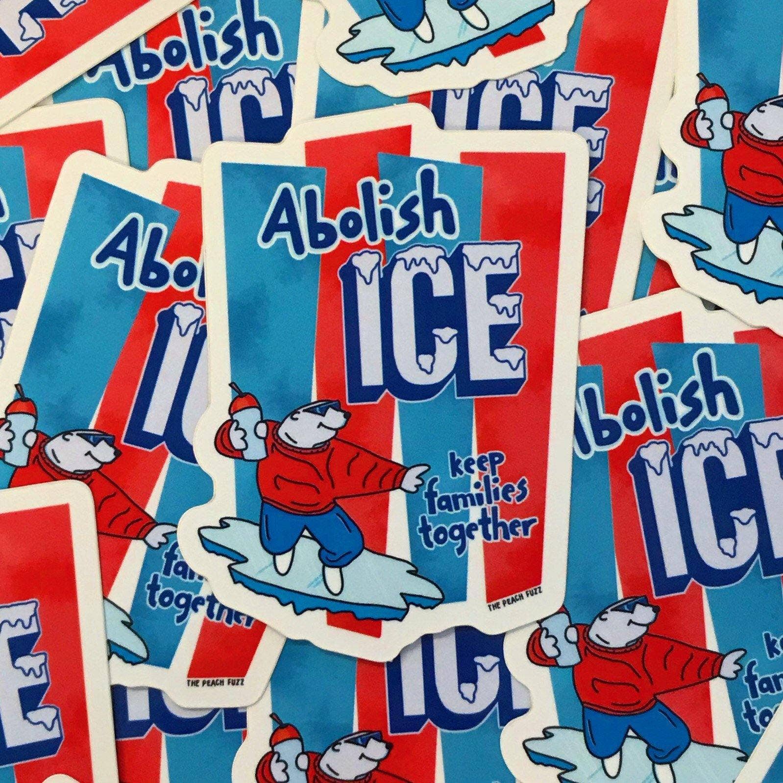 Abolish ICE Sticker by The Peach Fuzz