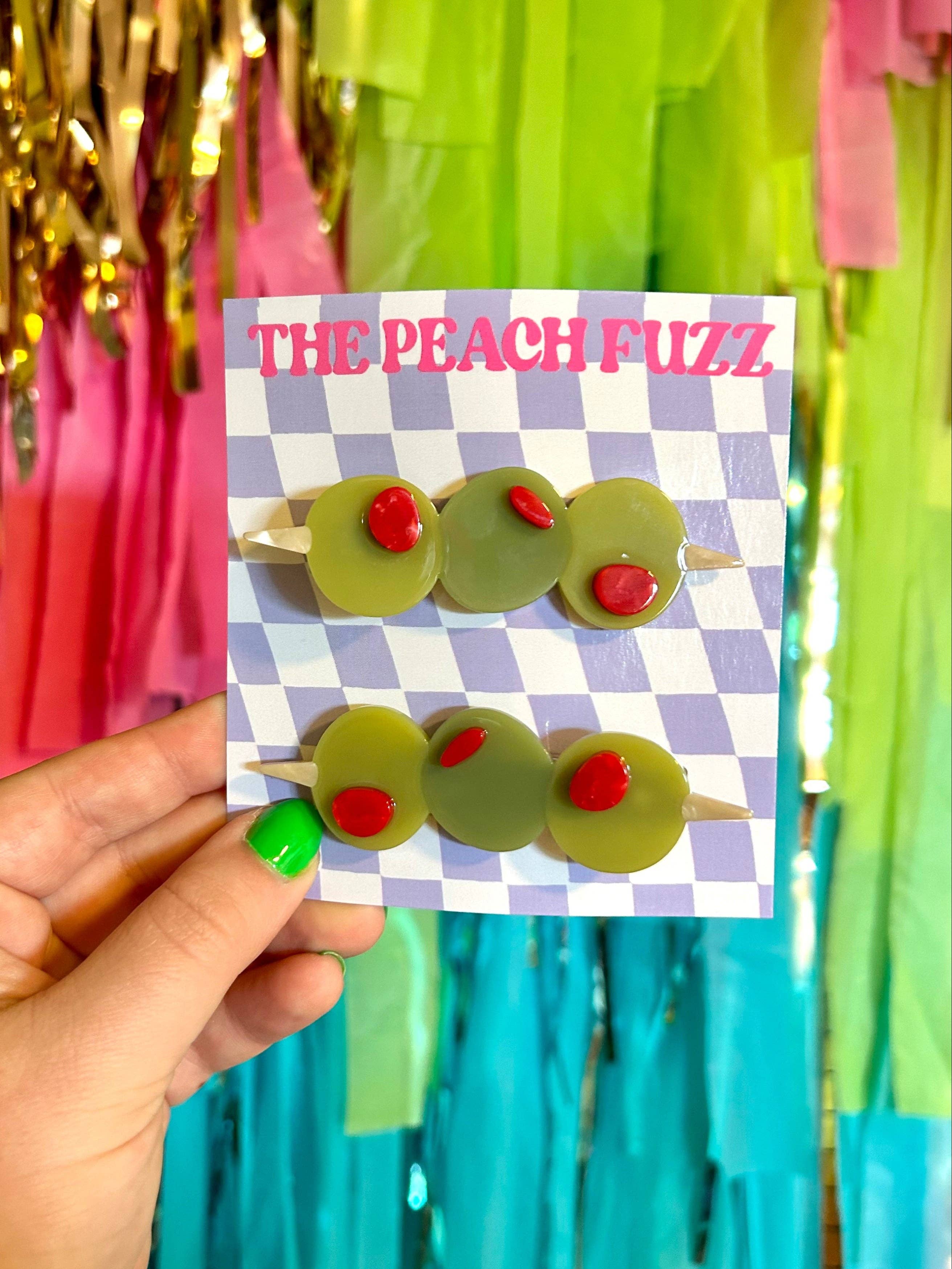 Stuffed Olive Hair Clip Set by The Peach Fuzz