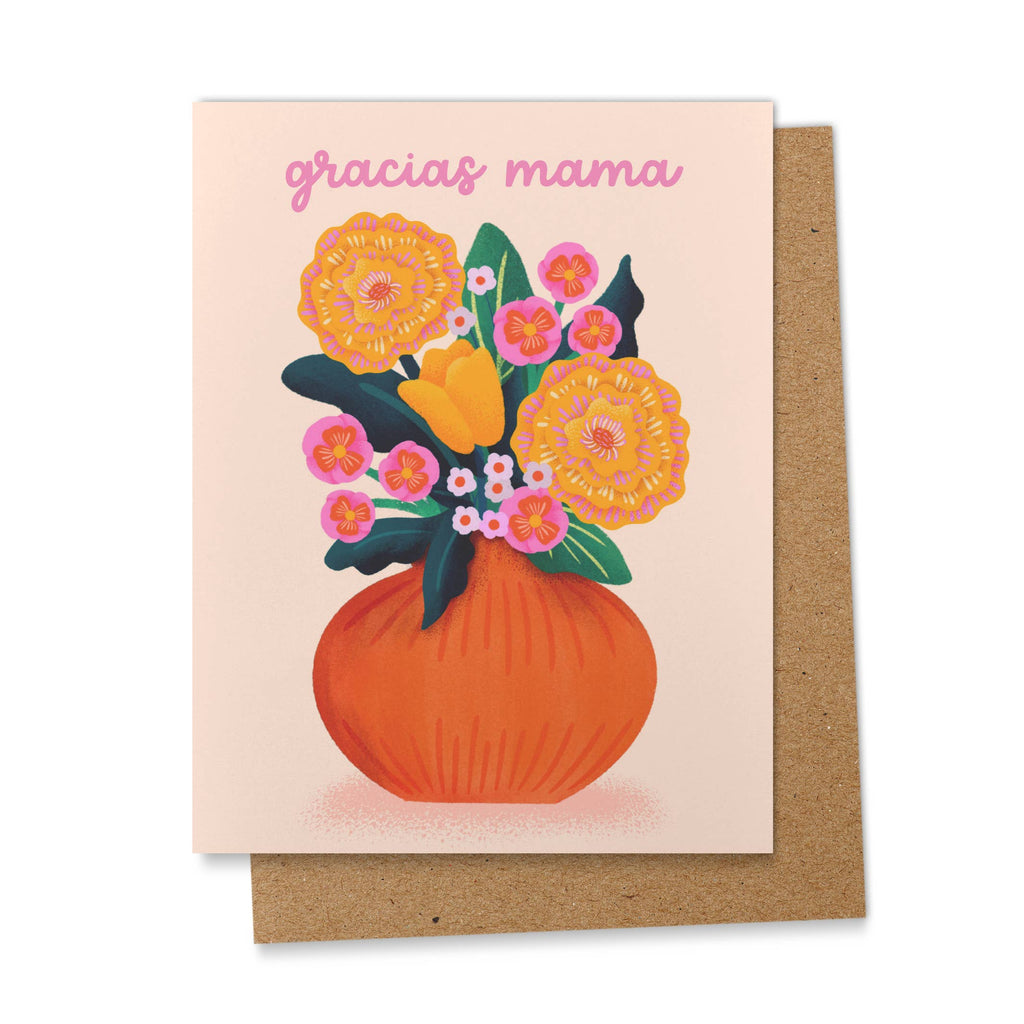 Gracias Mama Floral Mother's Day Greeting Card