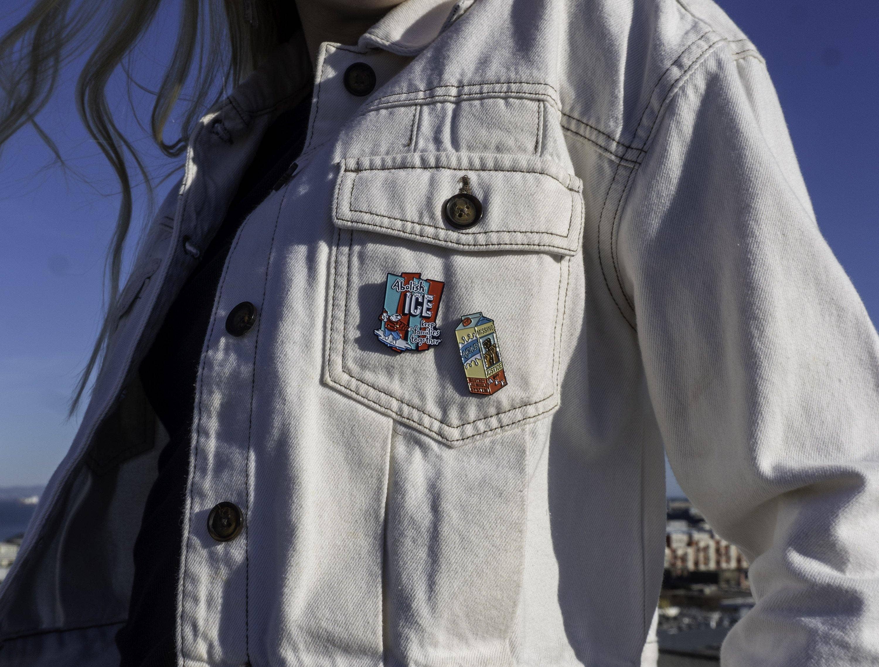 Abolish ICE Enamel Pin by The Peach Fuzz