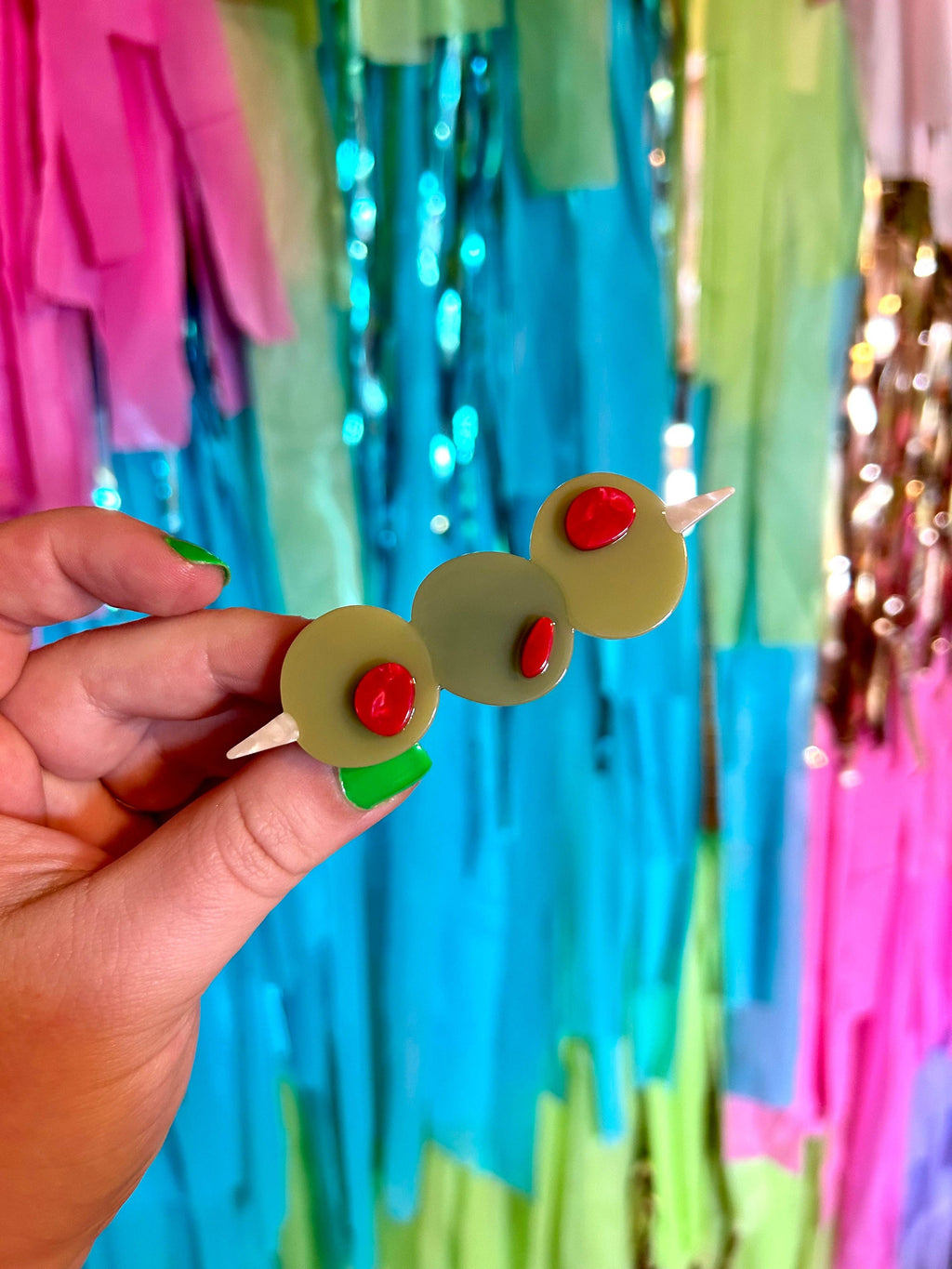 Stuffed Olive Hair Clip Set by The Peach Fuzz