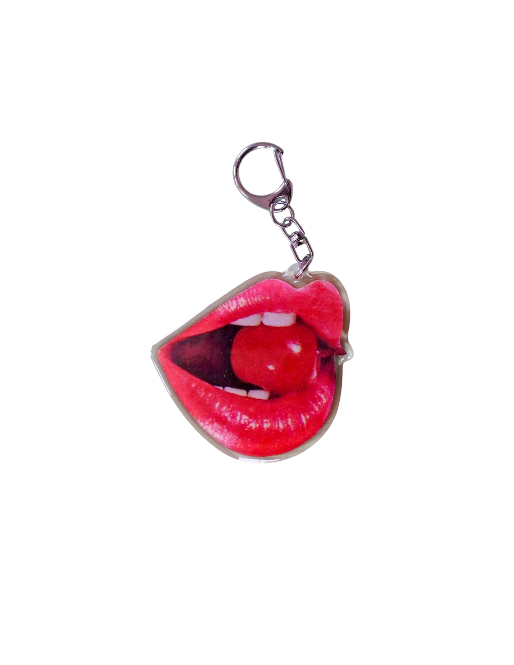 Haricot Vert Picto-charm™ keychain: Lips & Cherry