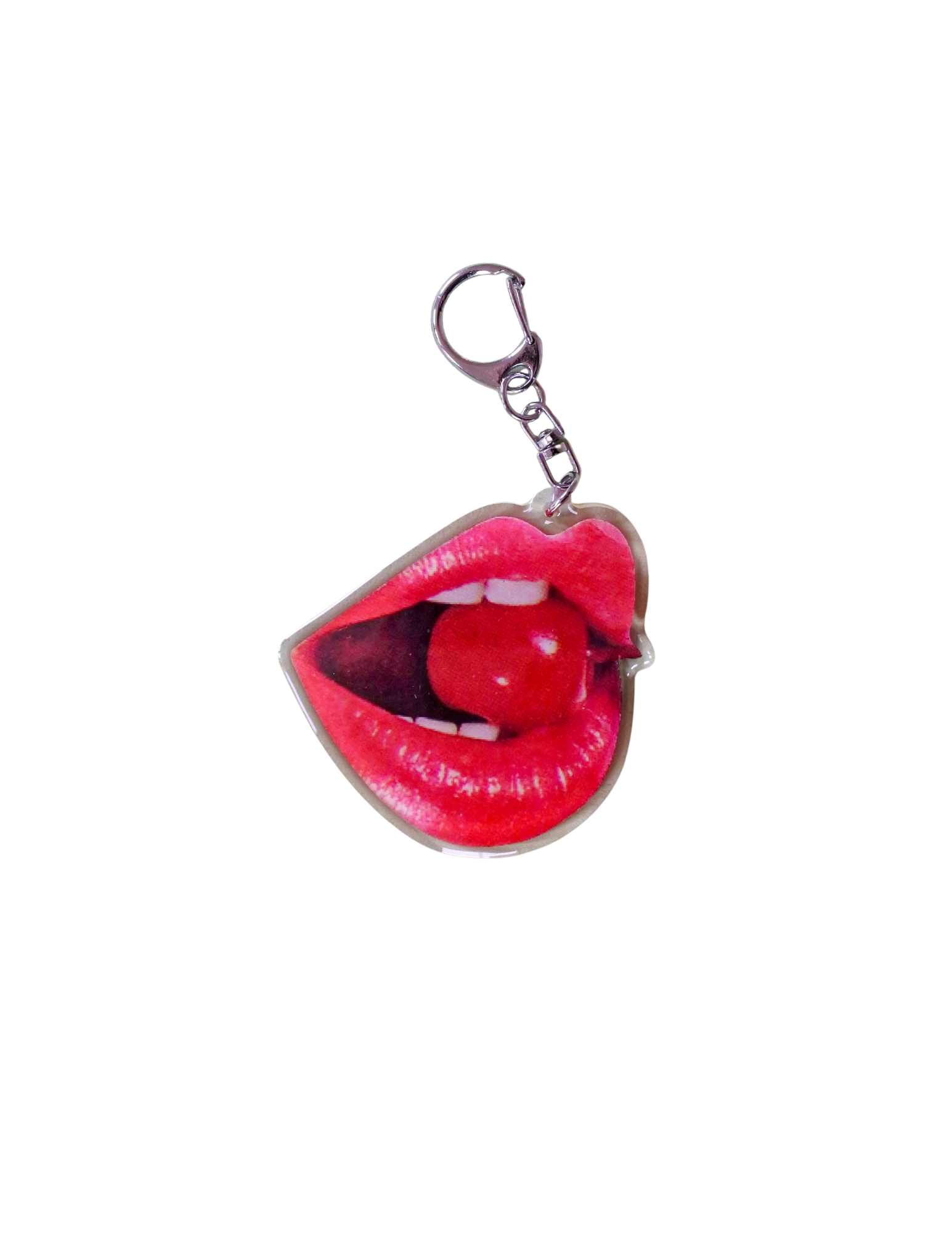 Haricot Vert Picto-charm™ keychain: Lips & Cherry