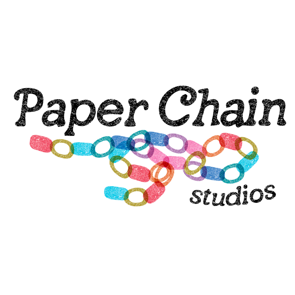 Colorful Thank You Greeting Card by Paper Chain Studios
