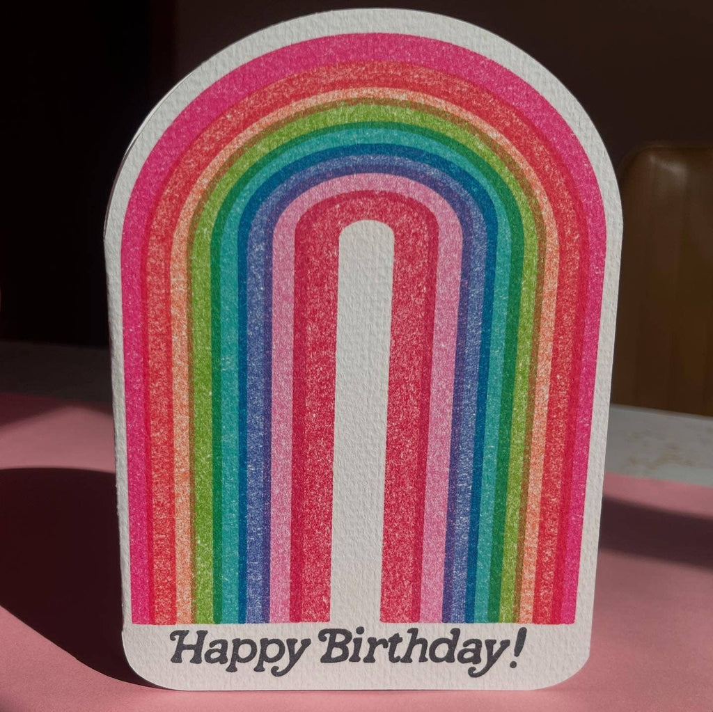 Happy Birthday Rainbow Greeting Card by Paper Chain Studios