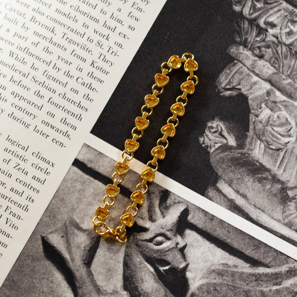 Vintage Gold Heart Chain Bracelet by Kindred Objects