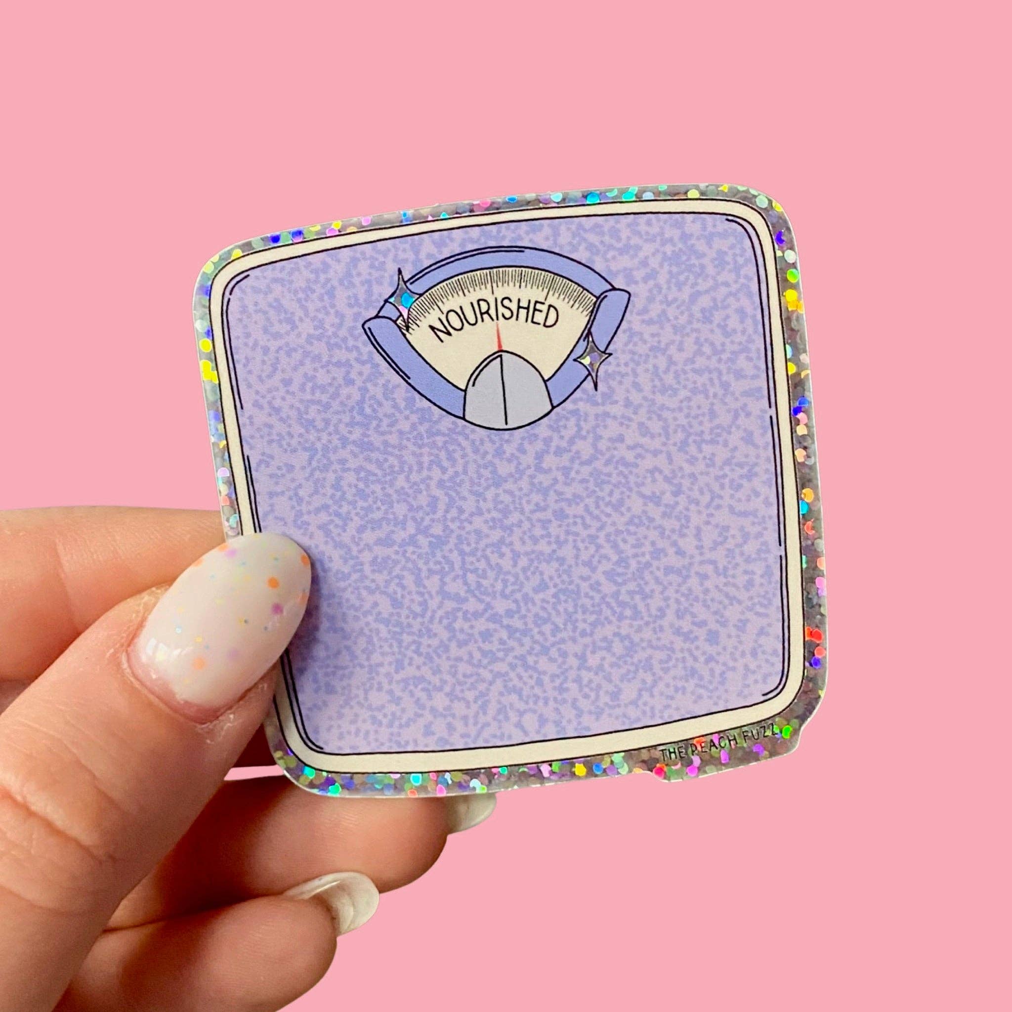 Nourished Scale Glitter Sticker by The Peach Fuzz