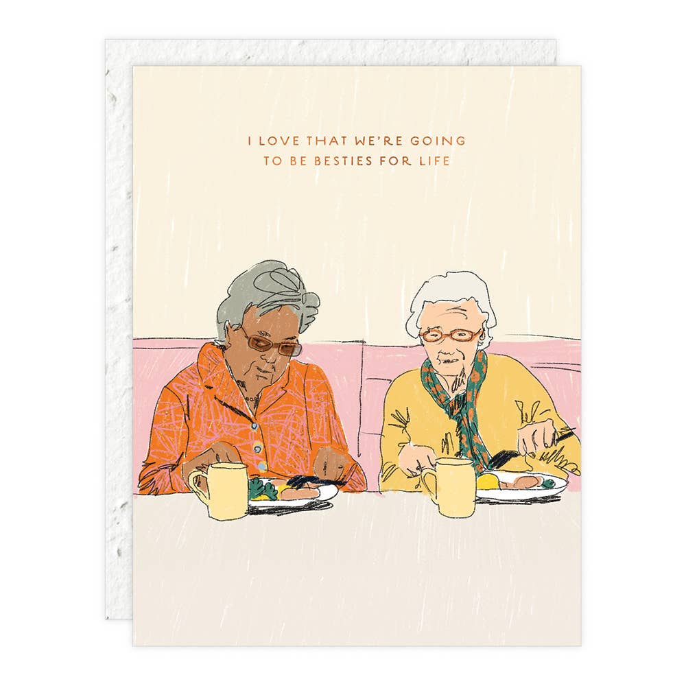 Besties for Life Friendship Greeting Card by Seedlings