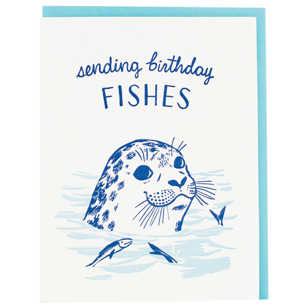 Smudge Ink - Seal Birthday Card