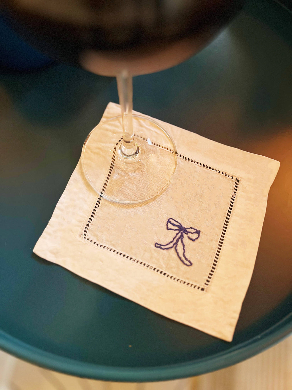 DIY Ribbon Bow Napkins Embroidery Kit