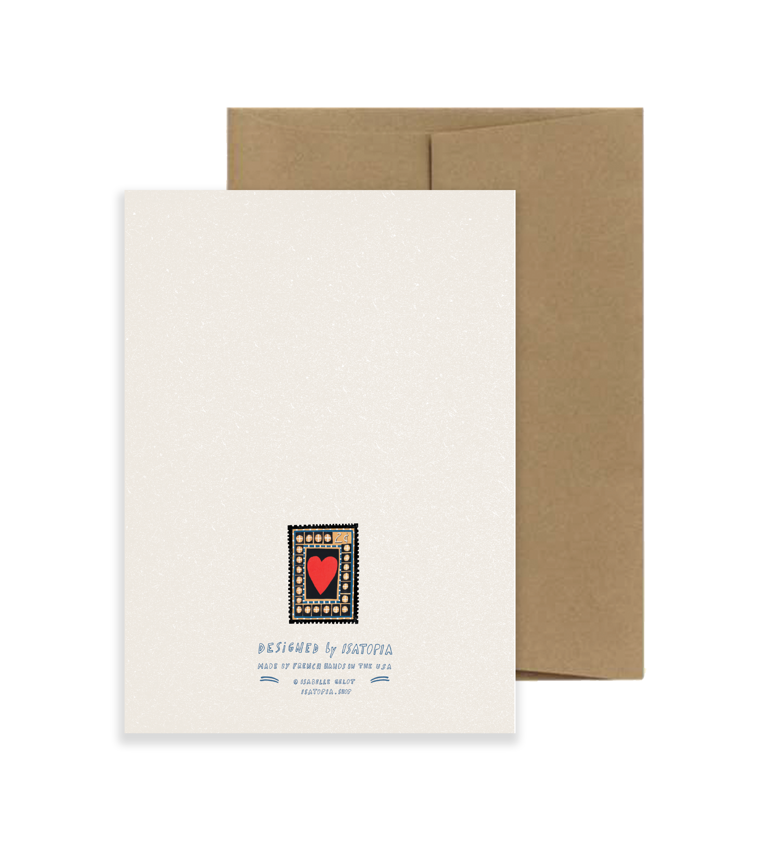 Heart Postage Stamp Greeting Card by Isatopia