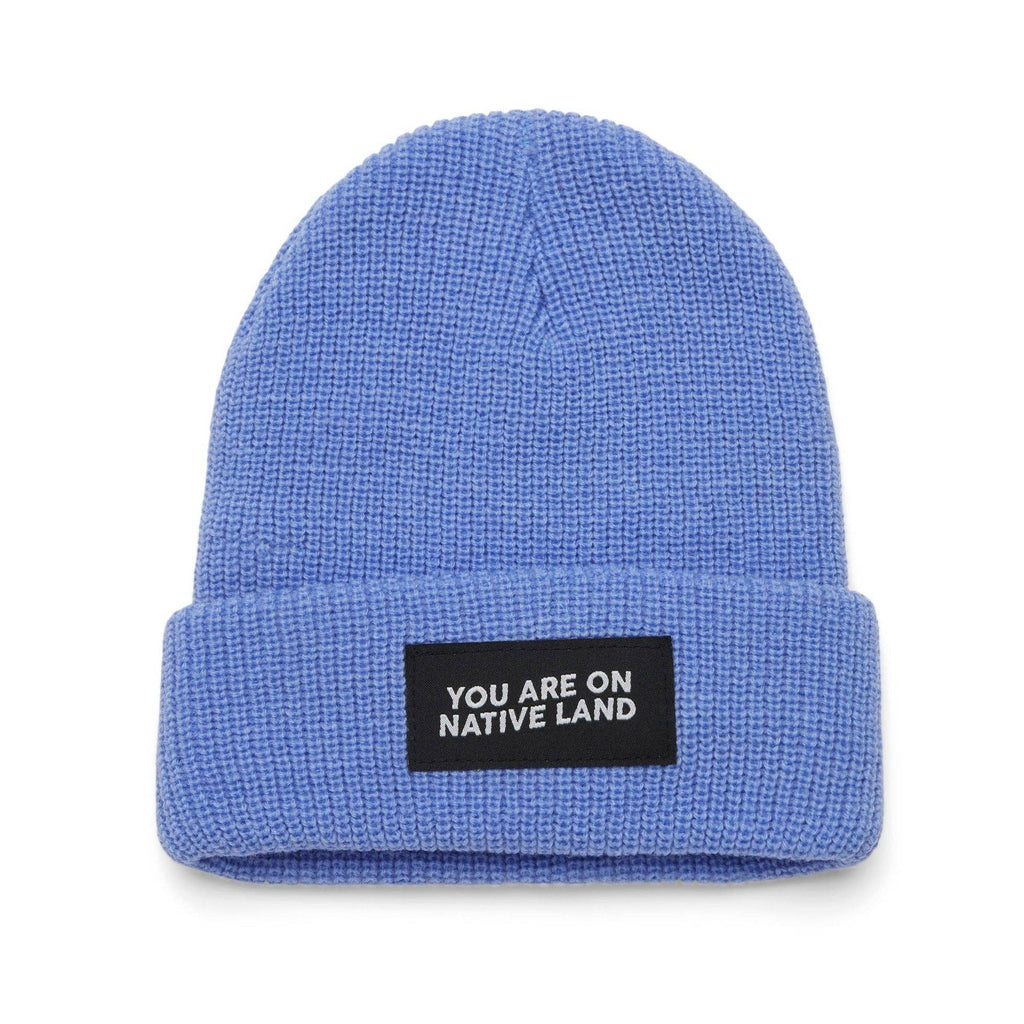 Blue You Are On Native Land beanie