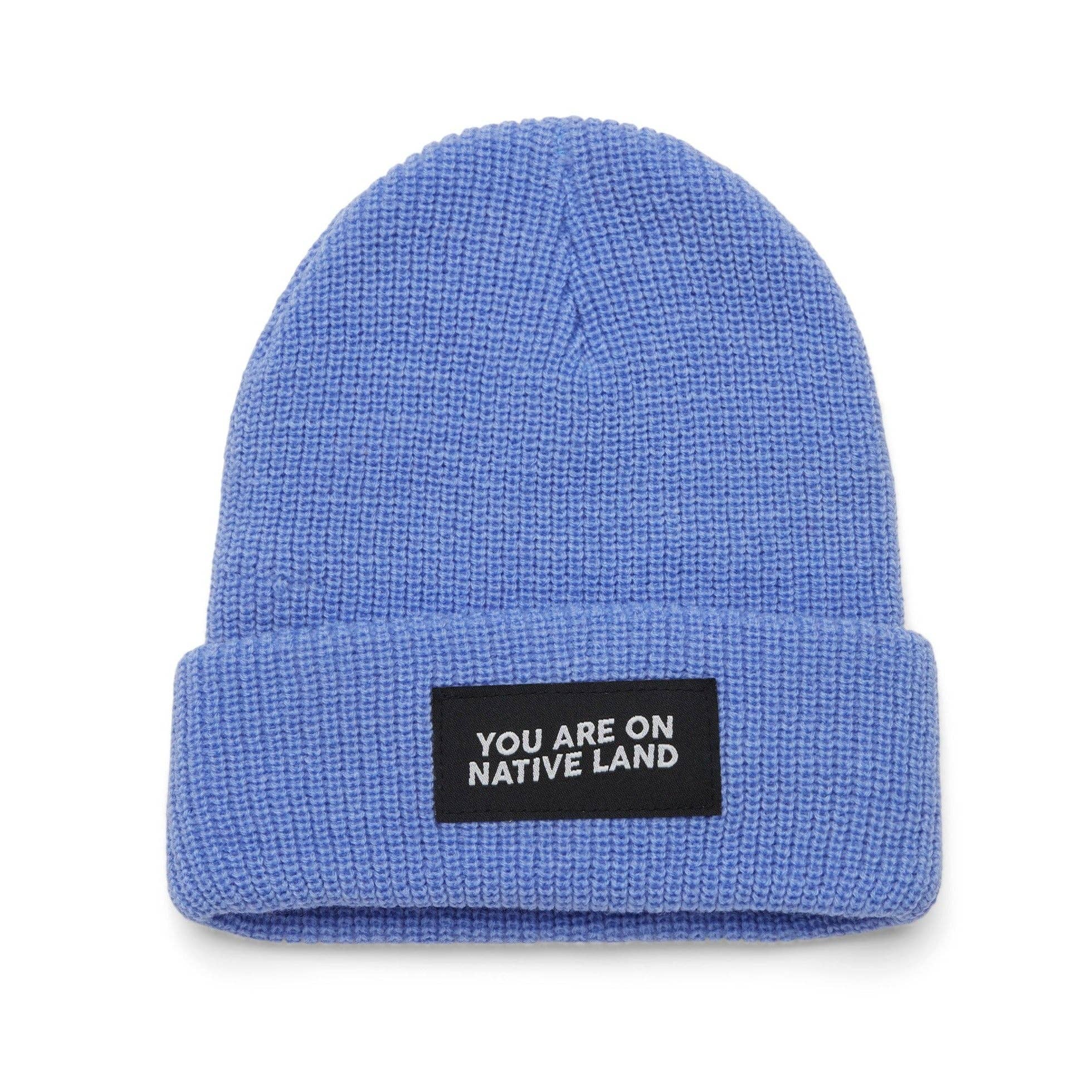 Blue You Are On Native Land beanie
