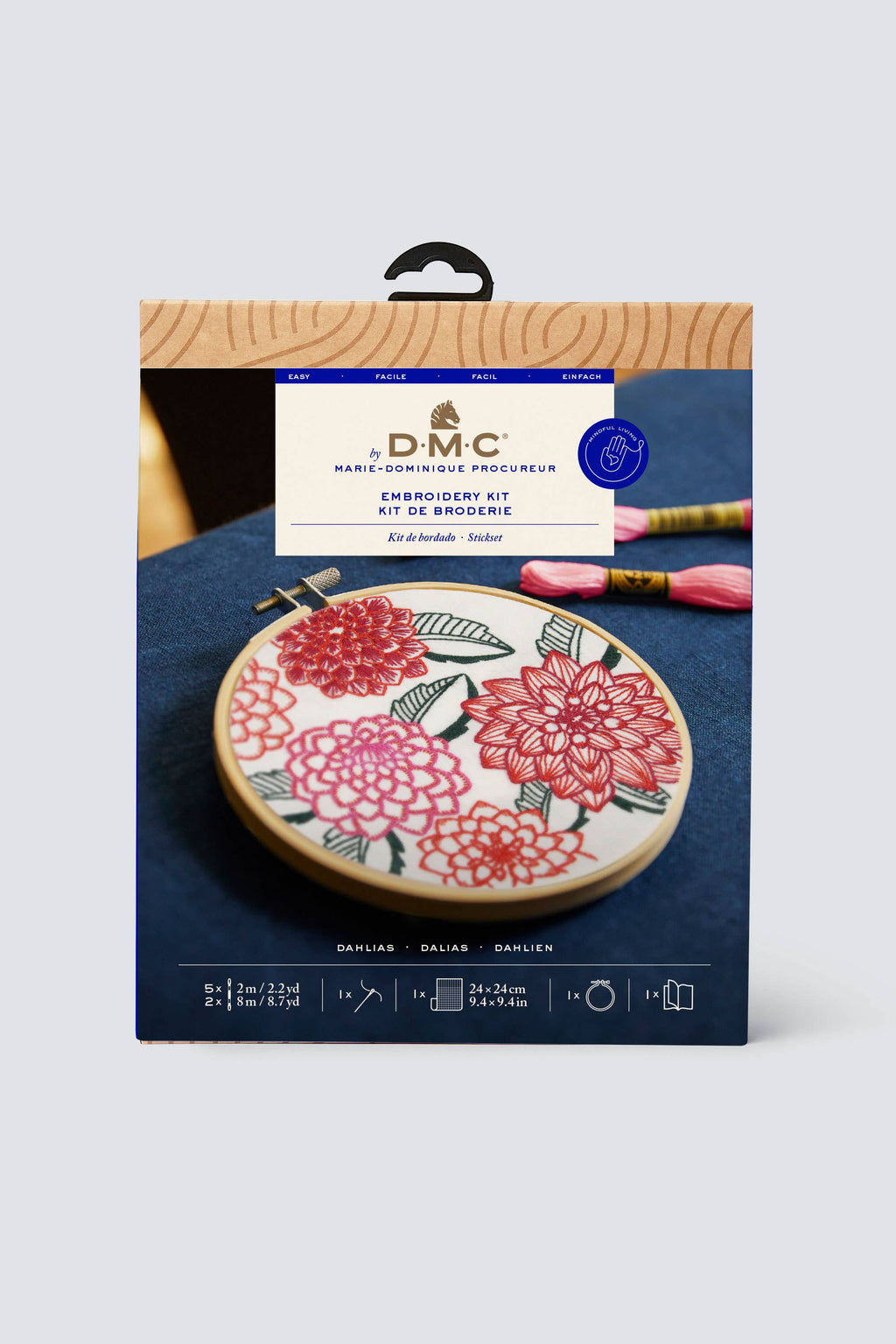 Modern Dahlia Bloom Embroidery Kit by DMC