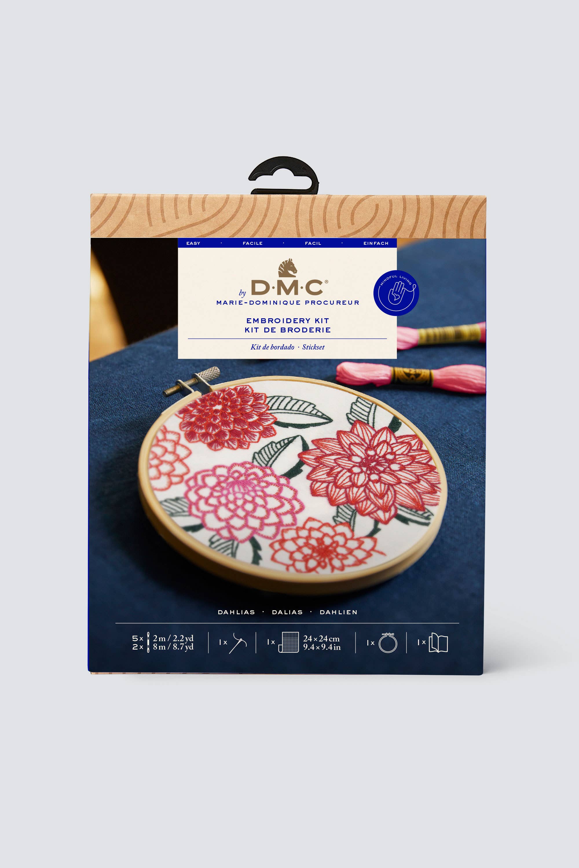 Modern Dahlia Bloom Embroidery Kit by DMC
