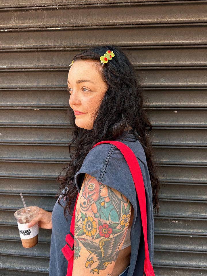 Stuffed Olive Hair Clip Set by The Peach Fuzz