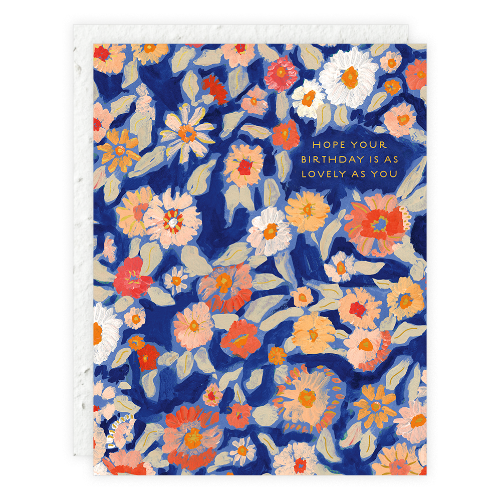 Wildflowers Birthday Greeting Card by Seedlings