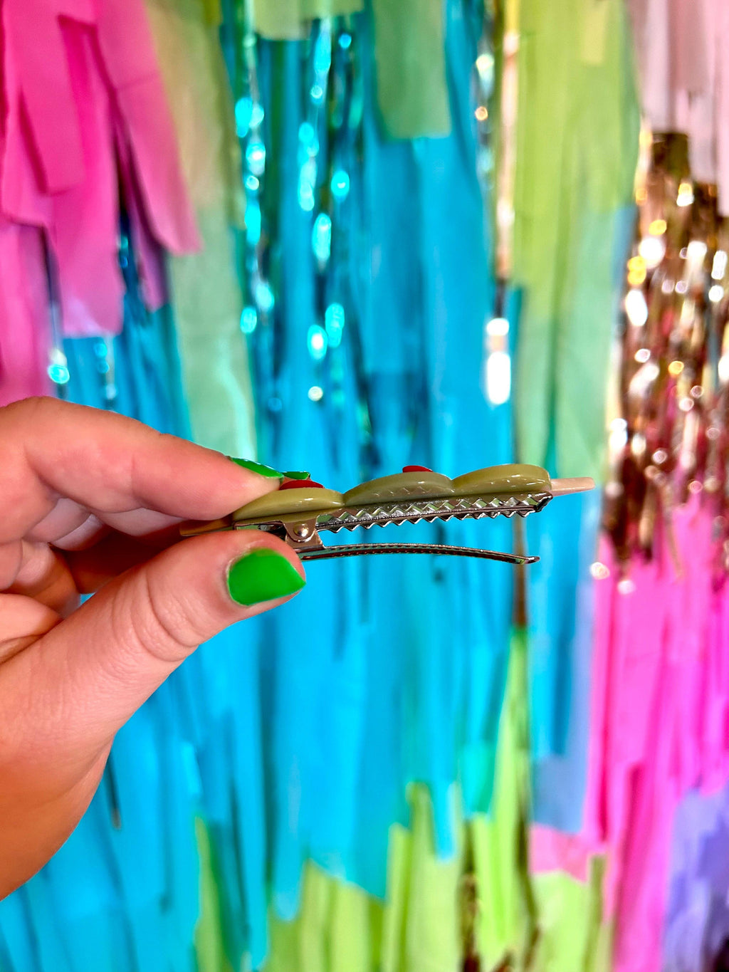 Stuffed Olive Hair Clip Set by The Peach Fuzz