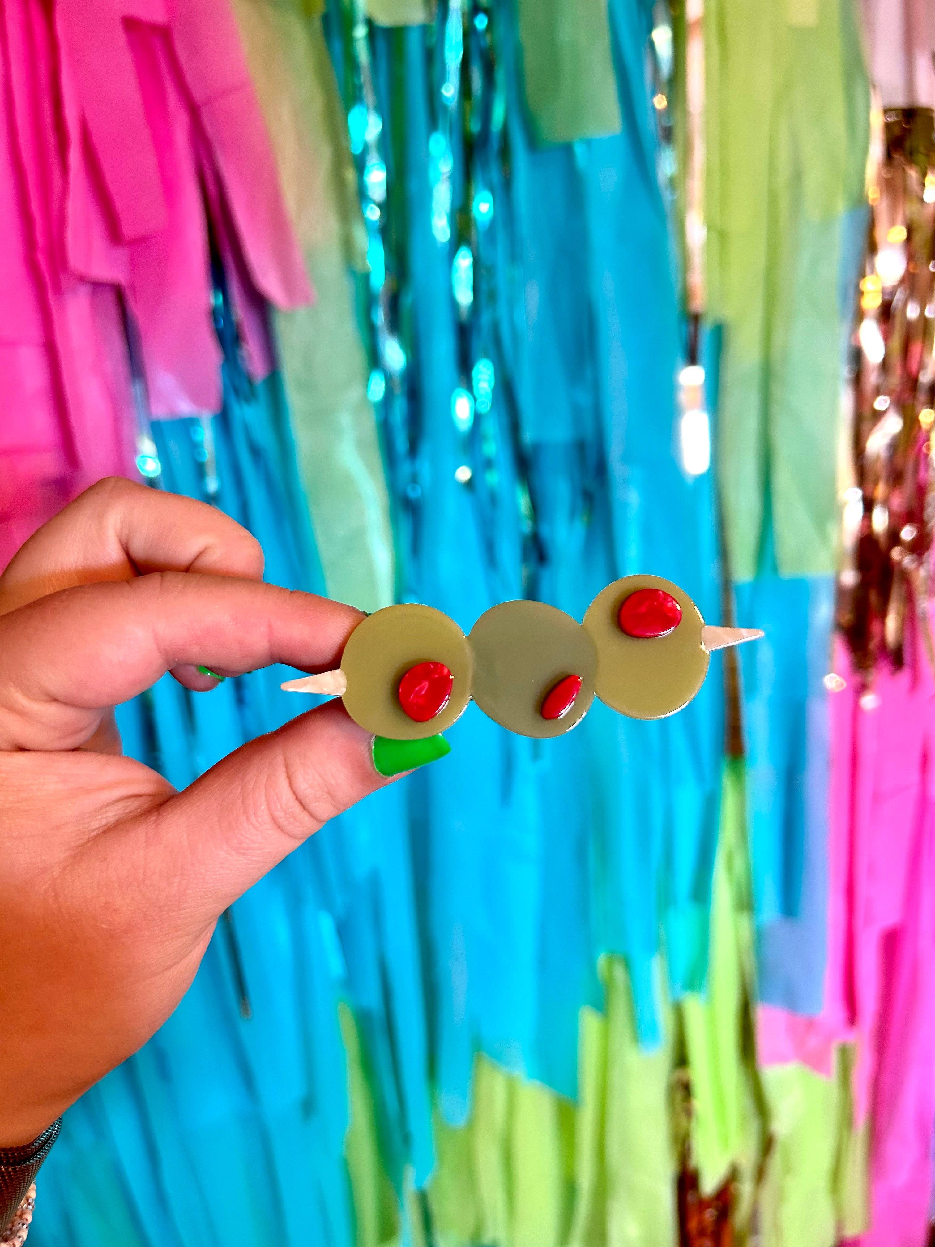 Stuffed Olive Hair Clip Set by The Peach Fuzz