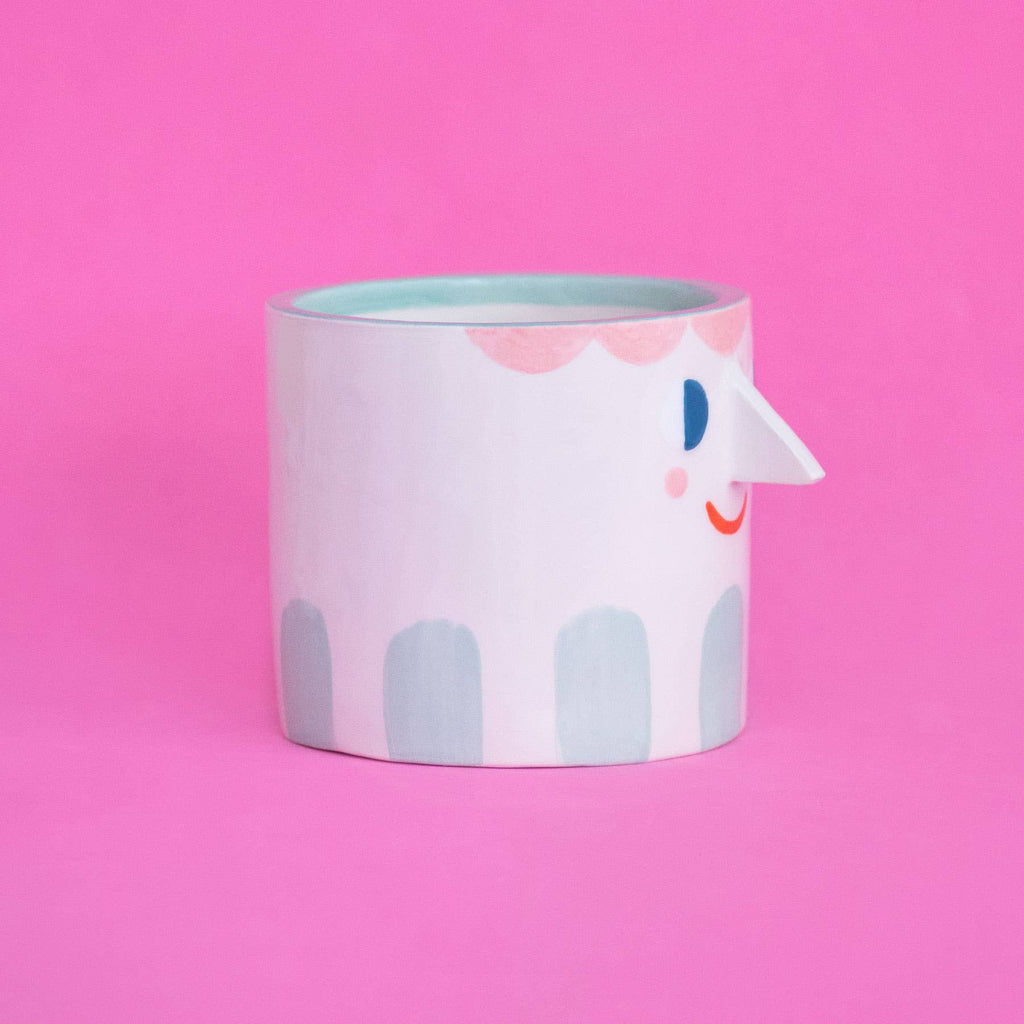 Friendly Face / Ceramic Planter Pot, Made in Portugal by Ana Seixas