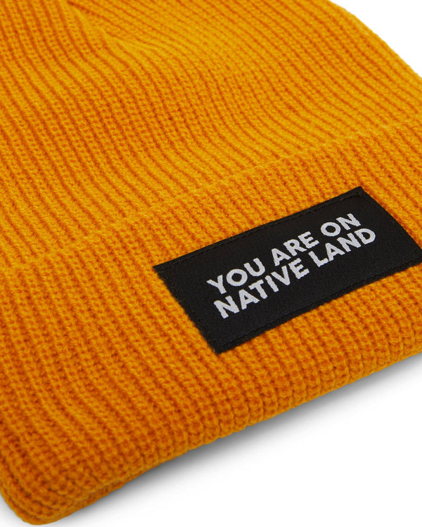 Marigold You Are On Native Land Beanie