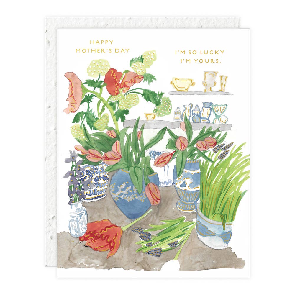 So Lucky I'm Yours Mother's Day Greeting Card by Seedlings