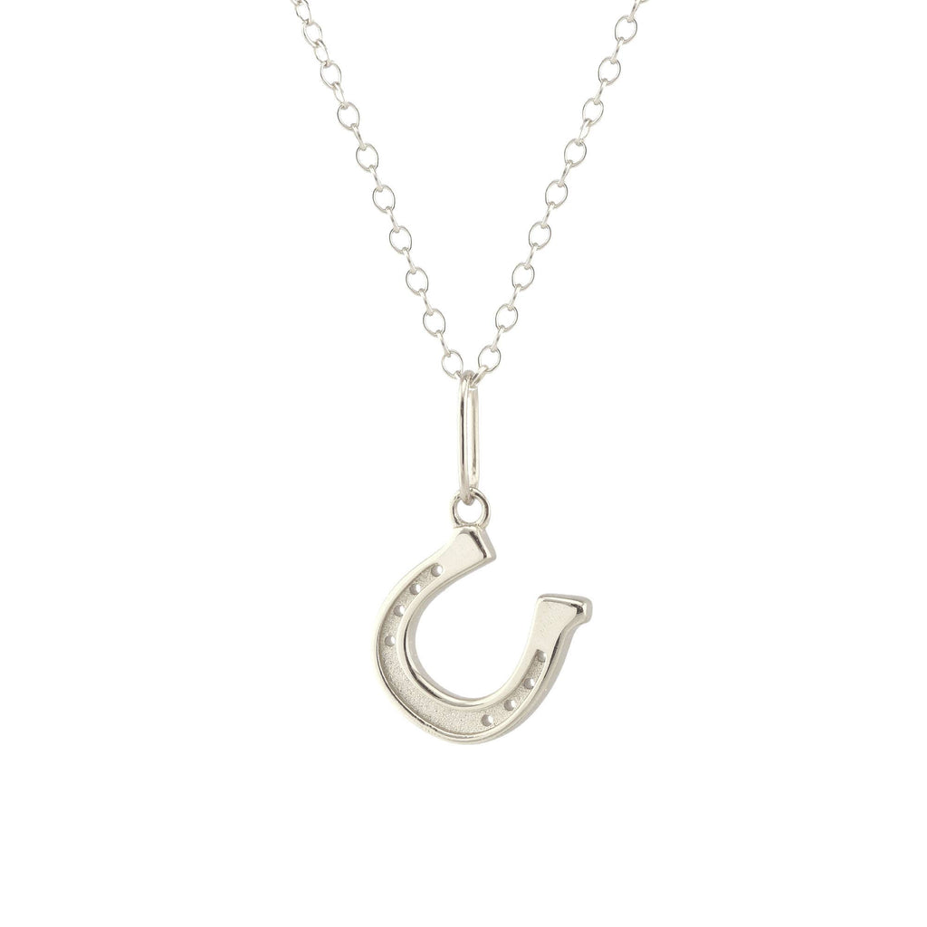Horseshoe Charm Necklace 18K Gold Vermeil: 16-18 Inches