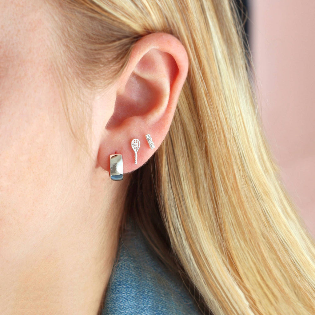 Kris Nations Wide Huggie Hoop Earrings in 18K Gold Vermeil