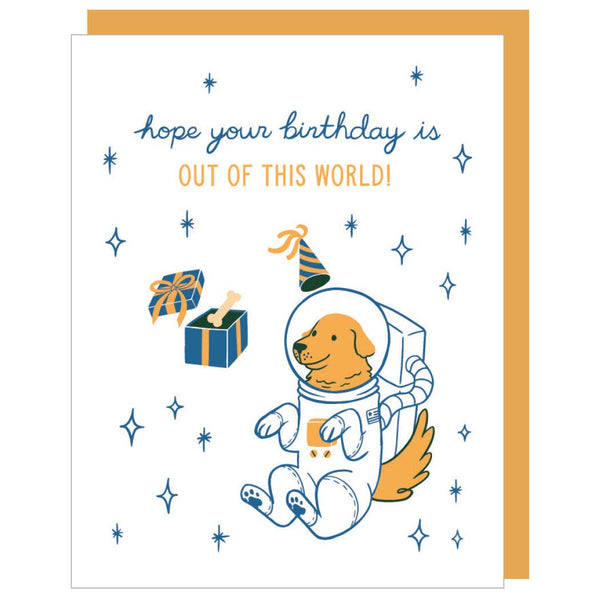 Smudge Ink - Space Dog Birthday Card